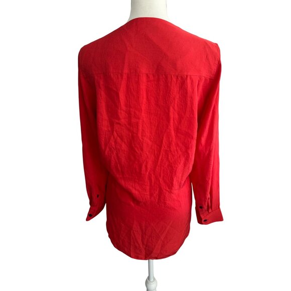 RAG & BONE Red Kimono Detail Long Sleeve Top Size XS - Picture 4 of 9
